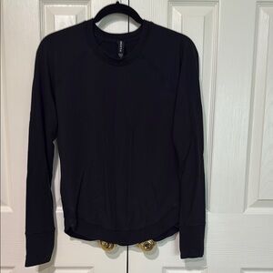 Athleta Blue Fitted Long Sleeve T-Shirt